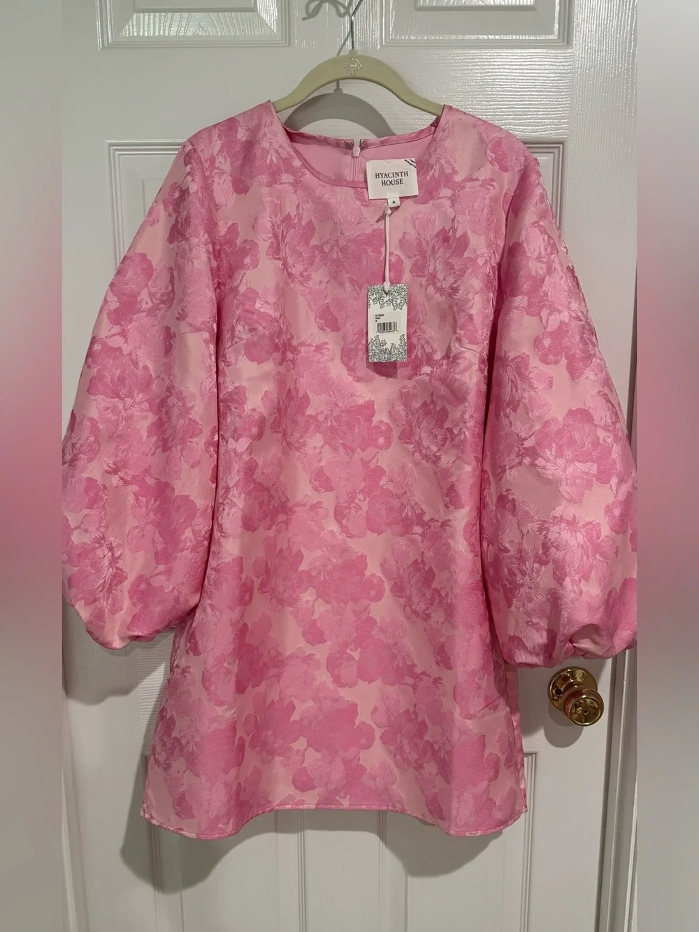 Hyacinth House Pink Floral Jacquard Formal Dress - Picture 1 of 5